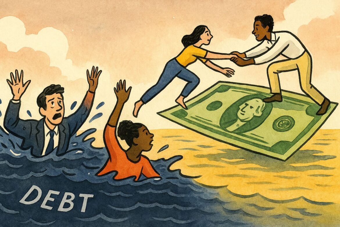 Drowning In Debt Escape To Cash Freedom