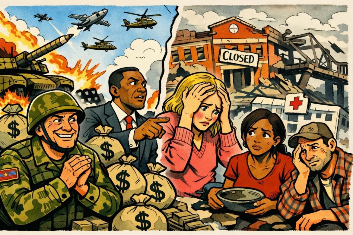 War Spending Surges Civil Priorities Collapse